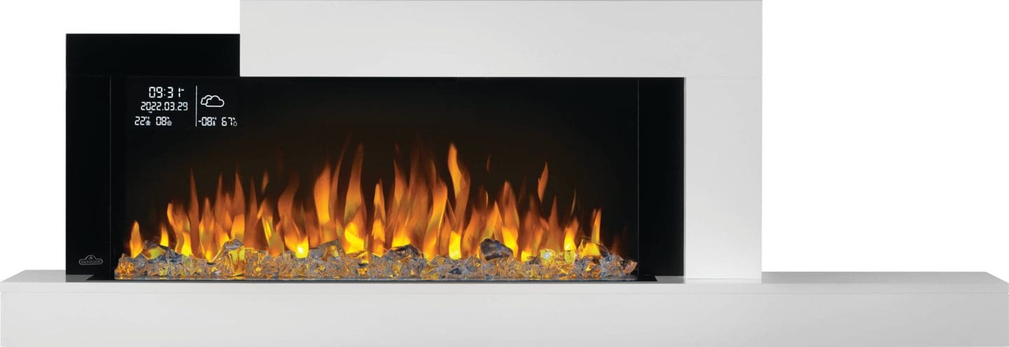 Stock Image - Napoleon - Stylus™ Cara Elite Electric Fireplace Napoleon Hearth Electric Wall Mount Fireplace - Builders Materials