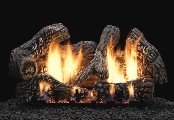 Stock Image - American Hearth - Vented Slope Glaze Burners and Matching Log Sets American Hearth - Builders Materials