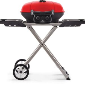 Stock Image - Napoleon - TravelQ™ 285X Portable Propane Gas Grill and Scissor Cart with Griddle, Red Napoleon Grill Gas Portable Portable Grill - Builders Materials