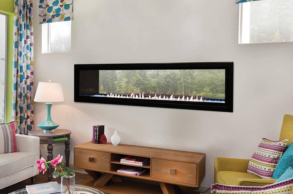 Stock Image - American Hearth - Boulevard 60-inch See-Through American Hearth - Builders Materials