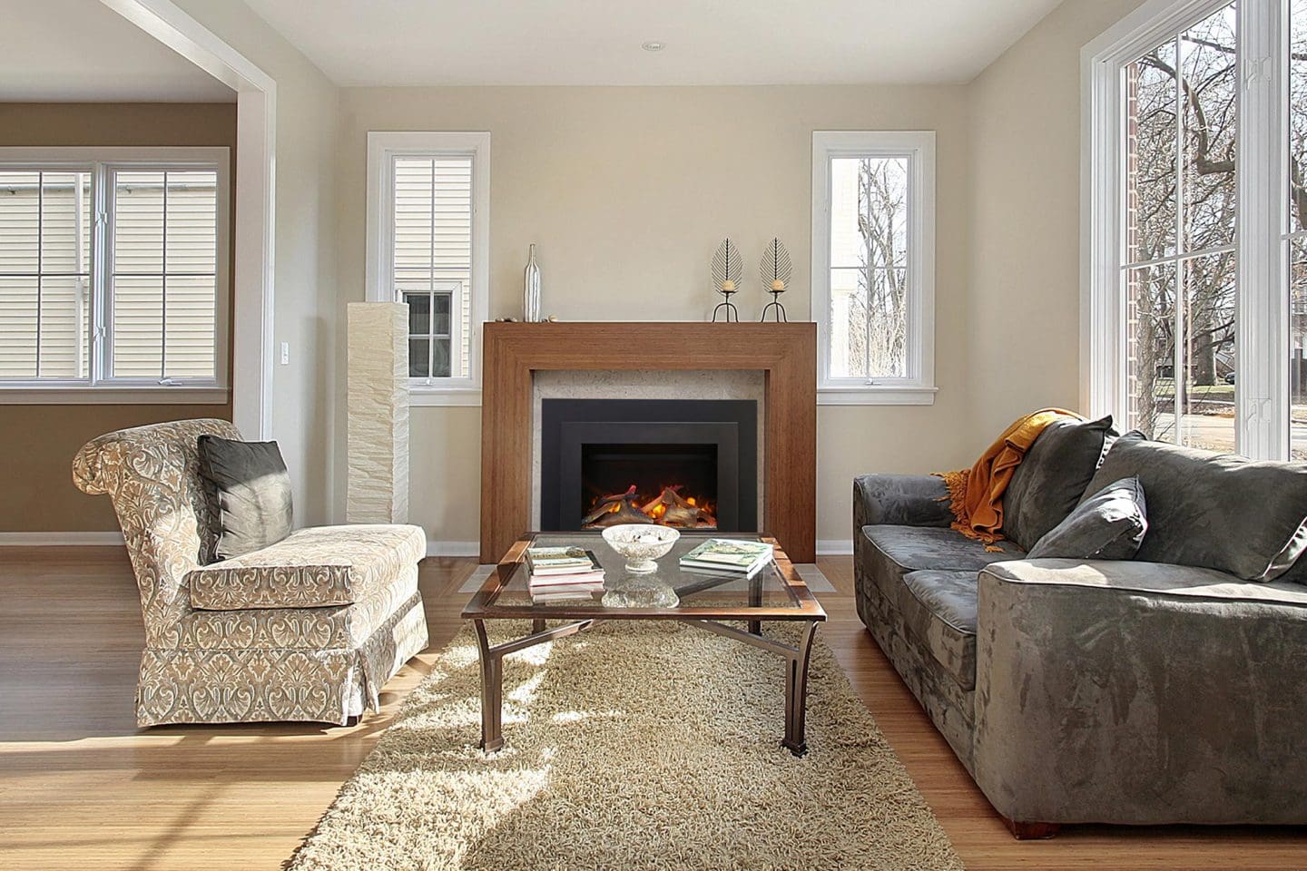 Stock Image - Ambiance 34 Ambiance Electric Contemporary Insert - Builders Materials