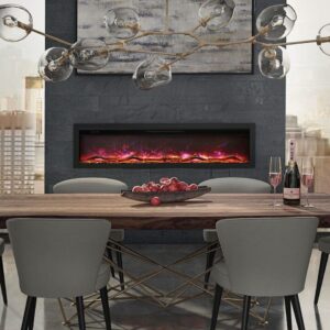 Stock Image - Ambiance IW 60 Ambiance Electric Linear Fireplace - Builders Materials
