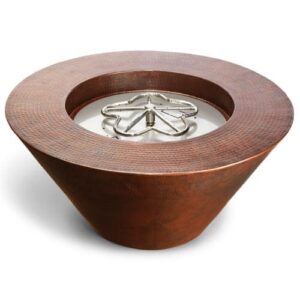 Stock Image - HPC Fire Inspired - Copper Bowl Series Hammered Mesa Model Bowl - Builders Materials