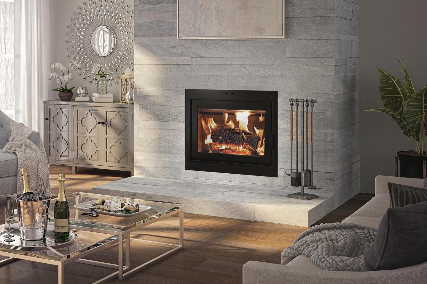 Stock Image - Ambiance - Elegance 40 Ambiance Wood Traditional Fireplace - Builders Materials