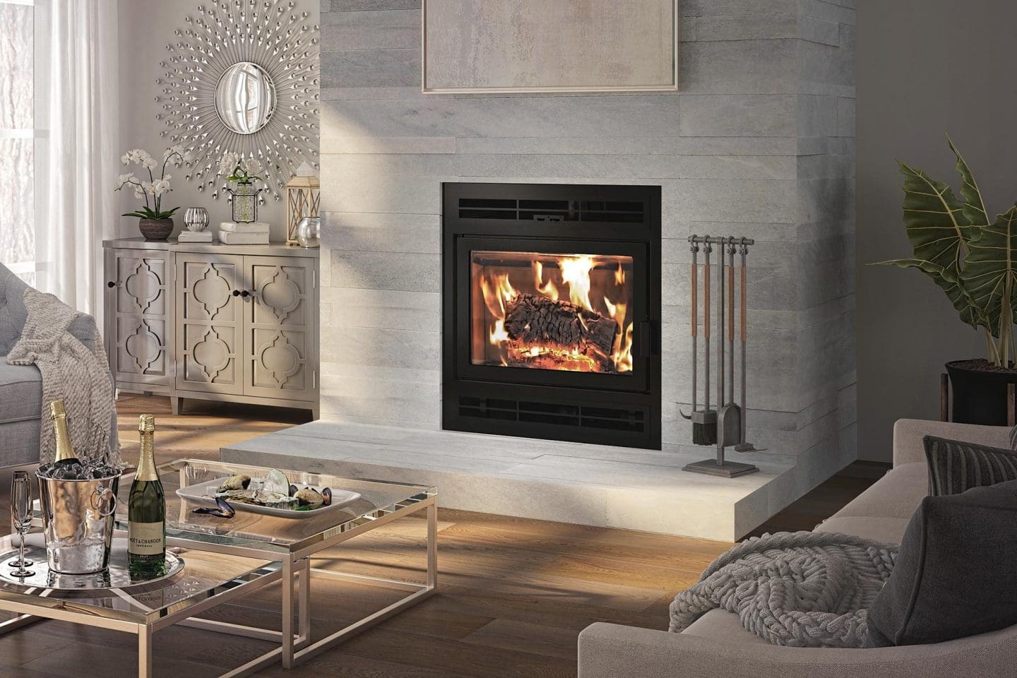 Stock Image - Ambiance - Elegance 40 Ambiance Wood Traditional Fireplace - Builders Materials