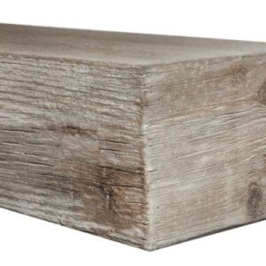 Stock Image - MagraHearth Natural Wood Mantel - Silver Accessories - Builders Materials