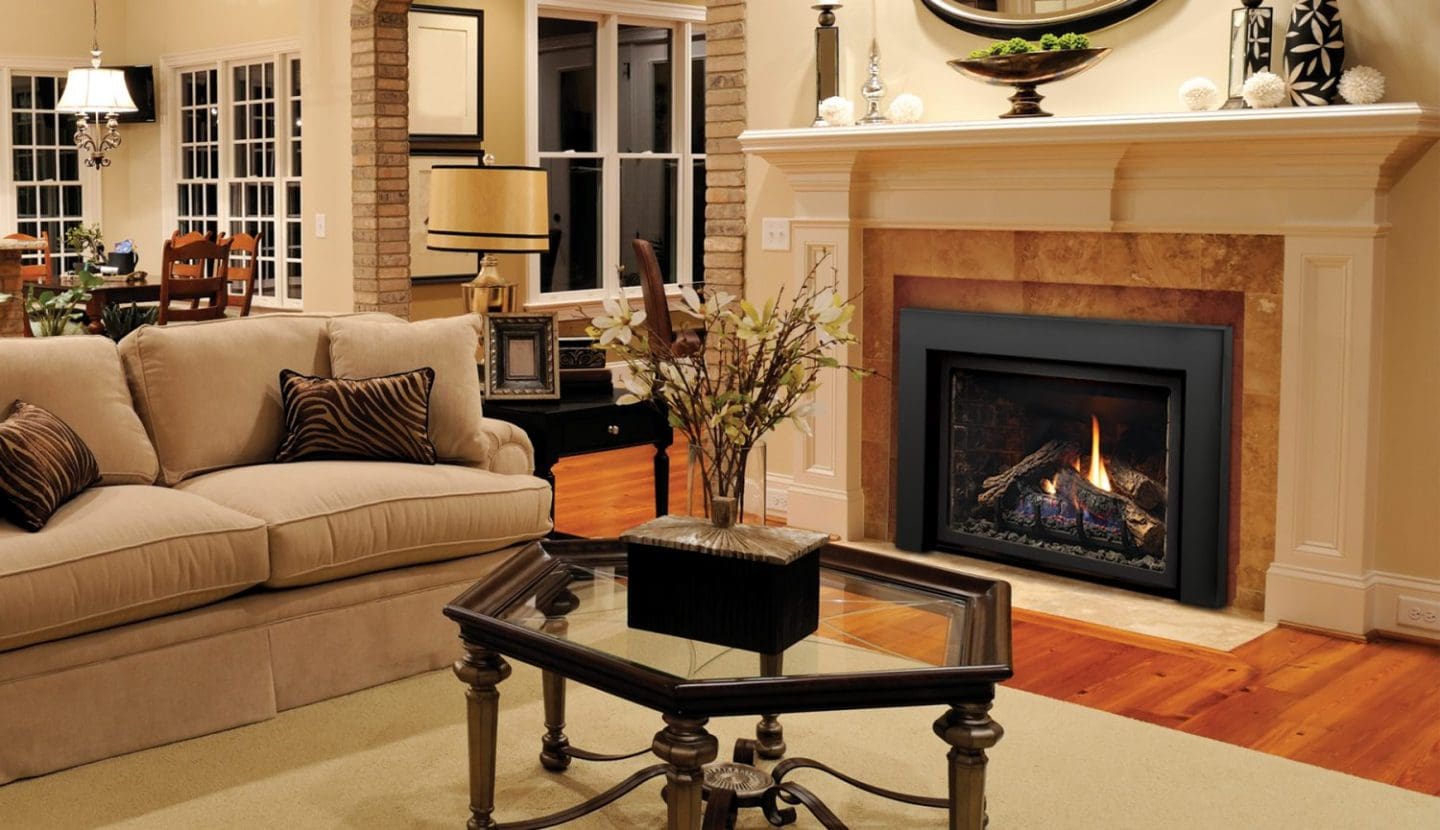 Stock Image - Kingsman - IDV26 - Direct Vent Fireplace Insert Base Model - Builders Materials