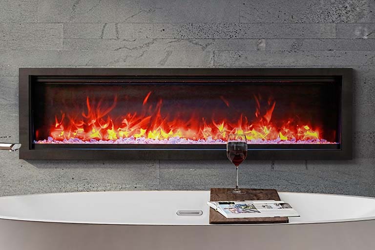 Stock Image - Ambiance - Impressionist 100 Ambiance Electric Linear Fireplace - Builders Materials