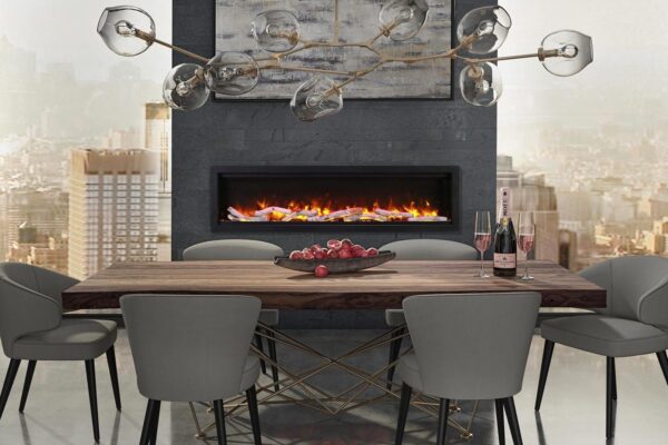 Stock Image - Ambiance - Impressionist 100 Ambiance Electric Linear Fireplace - Builders Materials
