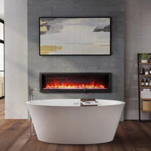 Stock Image - Ambiance - Impressionist 34 Ambiance Electric Linear Fireplace - Builders Materials