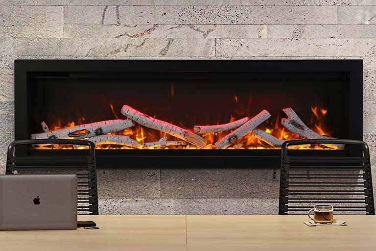 Stock Image - Ambiance - Impressionist 50 Ambiance Electric Linear Fireplace - Builders Materials