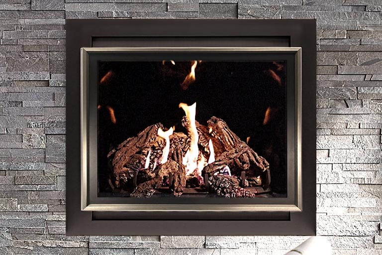 Stock Image - Ambiance - Intrigue 42 Ambiance Gas Contemporary Fireplace - Builders Materials
