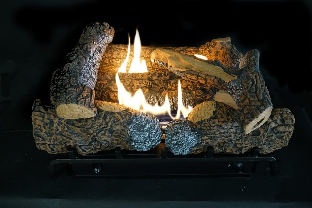 Stock Image - American Hearth - Vent-Free Kennesaw II Refractory Log Sets and Vent-Free HearthRite Burners American Hearth - Builders Materials