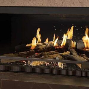 Stock Image - NetZero Electric Fireplaces NetZero Electric Bay & Burner Insert & Contemporary & Corner & Island & Linear & Peninsula Fireplace - Builders Materials