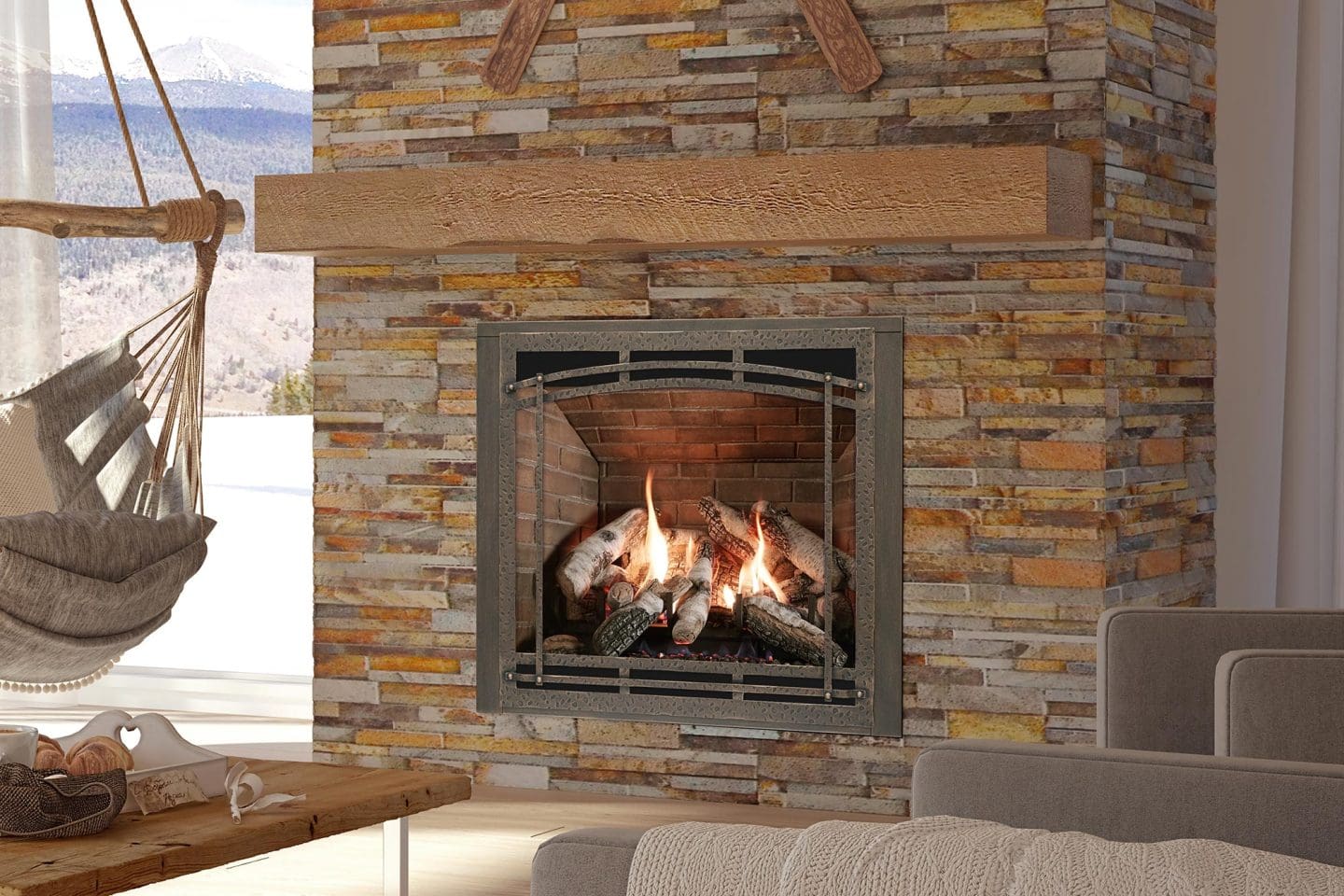 Stock Image - Ambiance - Rough Sawn Beam Ambiance - Builders Materials