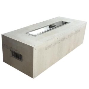 Stock Image - HPC Fire Inspired - Rectangle Enclosure Trough Burner Insert Diy - Builders Materials