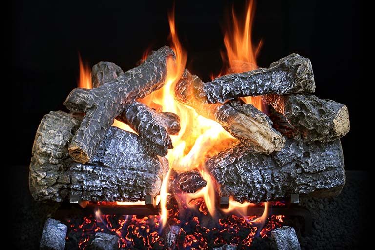 Stock Image - Ambiance - Richland Blaze Ambiance Gas Log Set & Burner - Builders Materials