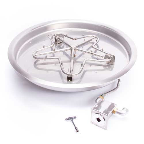Stock Image - HPC Fire Inspired - Round Bowl Inserts Fire - Builders Materials