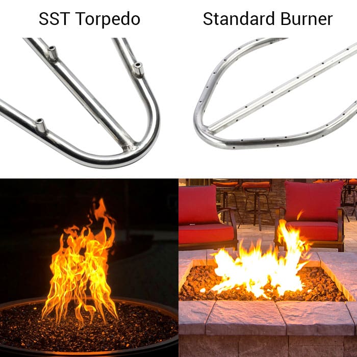 Stock Image - HPC Fire Inspired - Round Bowl Inserts Fire - Builders Materials