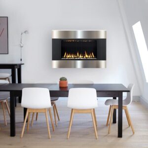 Stock Image - Solas Twenty6 VF Solas Gas Wall Mount Fireplace - Builders Materials