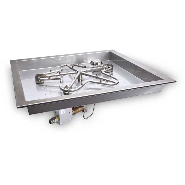 Stock Image - HPC Fire Inspired - Square Bowl Inserts Fire - Builders Materials