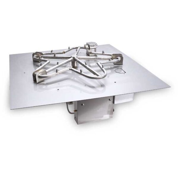 Stock Image - HPC Fire Inspired - Square Flat Inserts Fire - Builders Materials