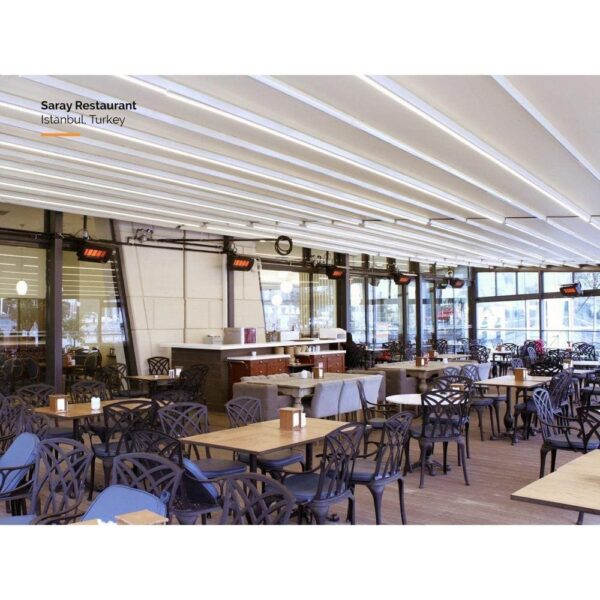 Stock Image - Bromic Heating - BH0210001-1 - Tungsten Smart-Heat - 300 Series Patio Heater Bromic Heating - Builders Materials