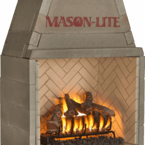 Stock Image - Mason-Lite - Virginiana Gas Log Systems Mason-Lite Burner and Gas Log System - Builders Materials