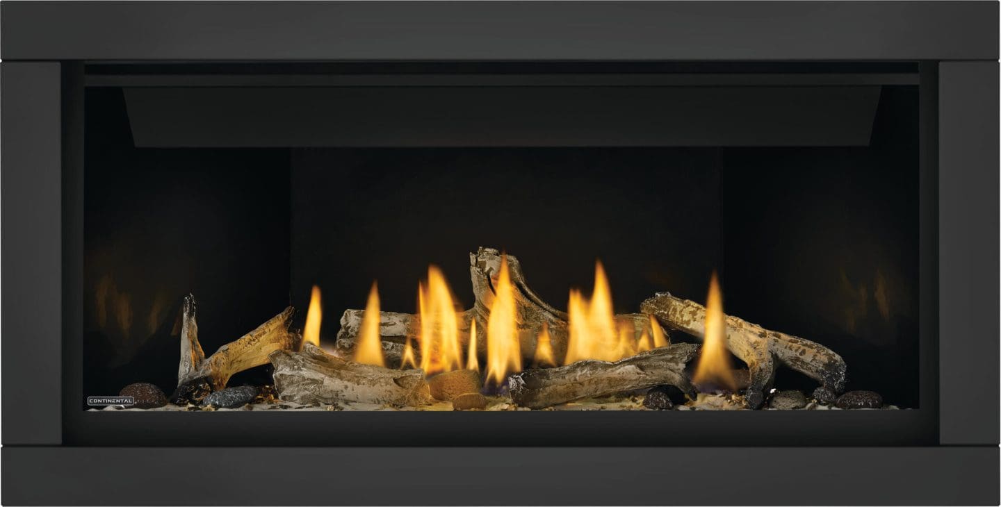 Stock Image - Napoleon - CBL42 Linear Direct Vent Fireplace, Natural Gas, Alternate Electronic Ignition Napoleon Hearth Gas Linear Fireplace - Builders Materials