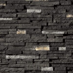 Stock Image - Cultured Stone - Stone - Alpine Ledge Black Rundle  - Builders Materials