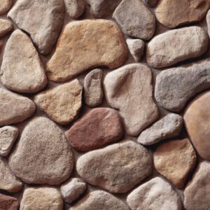 Stock Image - Cultured Stone - Stone - River Rock Earth Blend  - Builders Materials