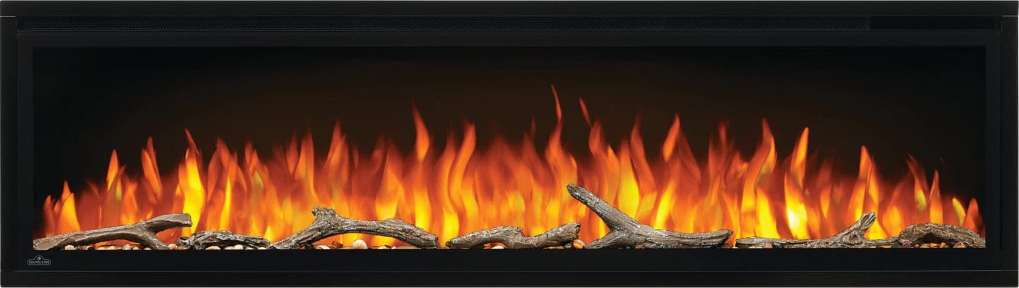 Stock Image - Napoleon - Entice™ 60 Wall-Hanging Electric Fireplace Napoleon Hearth Electric Wall Mount Fireplace - Builders Materials