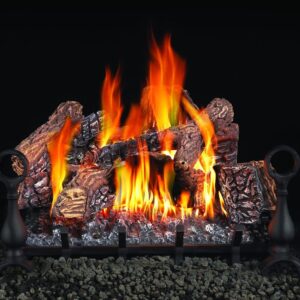 Stock Image - Napoleon - Fiberglow™ 24 Gas Log Set, Natural Gas, Electronic Ignition Napoleon Hearth Gas Vented Gas Log Set Log Set & Burner - Builders Materials