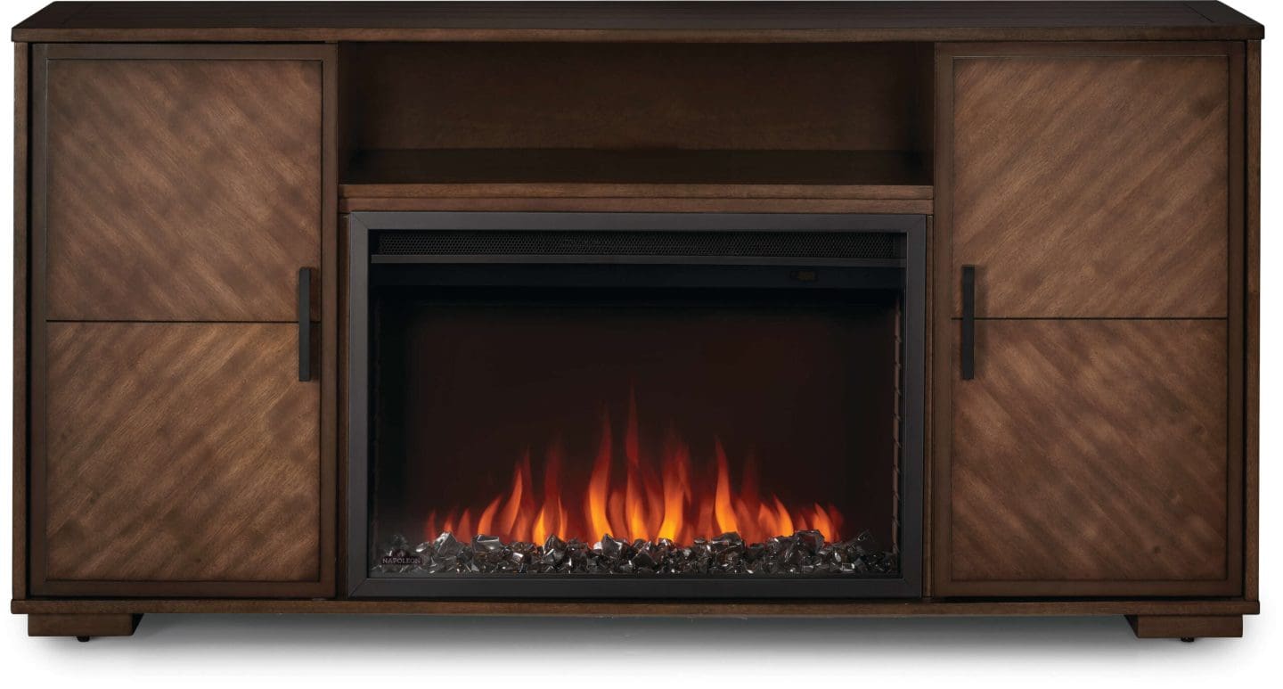 Stock Image - Napoleon - The Hayworth Electric Fireplace Media Console Napoleon Hearth Electric Console - Builders Materials