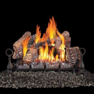 Stock Image - Napoleon - Fiberglow™ 30 Gas Log Set, Natural Gas, Electronic Ignition Napoleon Hearth Gas Vented Gas Log Set Log Set & Burner - Builders Materials