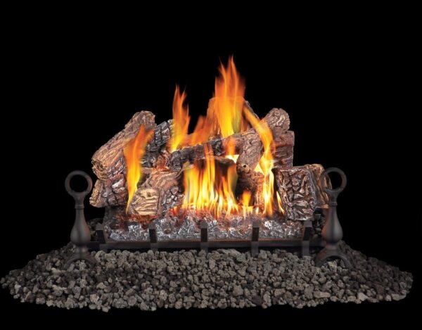 Stock Image - Napoleon - Fiberglow™ 30 Gas Log Set, Natural Gas, Electronic Ignition Napoleon Hearth Gas Vented Gas Log Set Log Set & Burner - Builders Materials