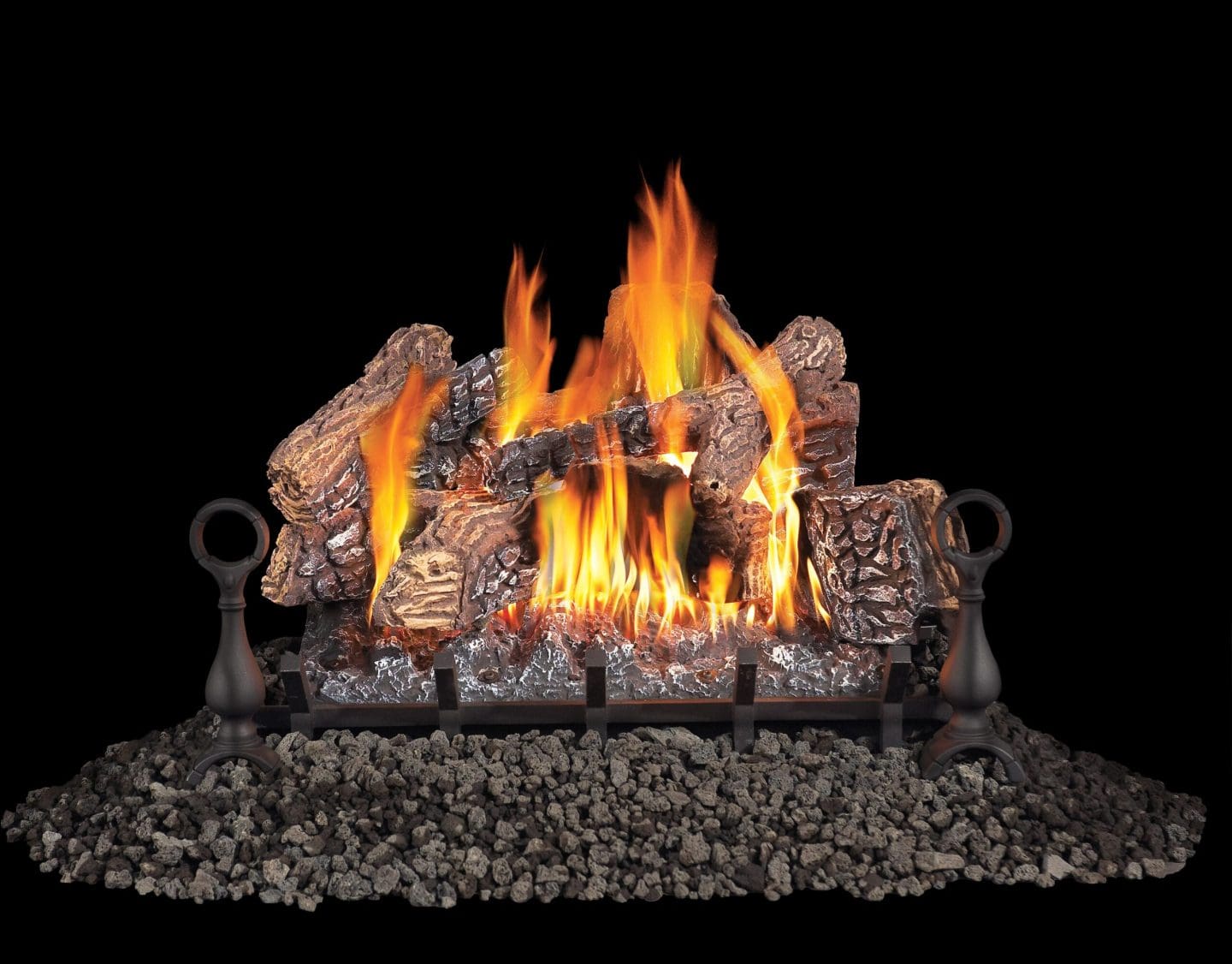 Stock Image - Napoleon - Fiberglow™ 30 Gas Log Set, Natural Gas, Electronic Ignition Napoleon Hearth Gas Vented Gas Log Set Log Set & Burner - Builders Materials