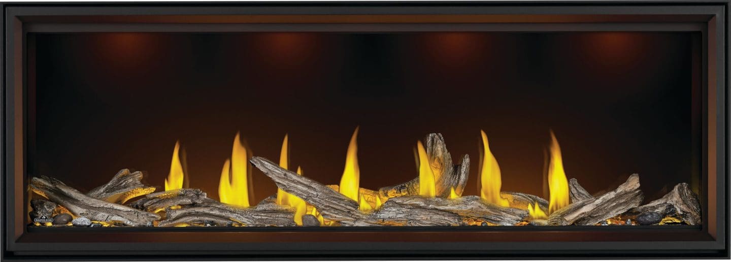Stock Image - Napoleon - Tall Linear Vector™ 74 Direct Vent Fireplace, Natural Gas, Electronic Ignition Napoleon Hearth Gas Linear Fireplace - Builders Materials