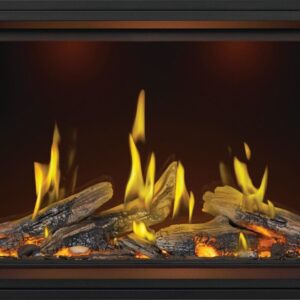 Stock Image - Napoleon - Tall Linear Vector™ 50 with Luminous Logs, Direct Vent Fireplace, Natural Gas, Electronic Ignition Napoleon Hearth Gas Linear Fireplace - Builders Materials