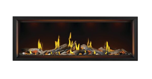 Stock Image - Napoleon - Tall Linear Vector™ 74 with Luminous Logs, Direct Vent Fireplace, Natural Gas, Electronic Ignition Napoleon Hearth Gas Linear Fireplace - Builders Materials