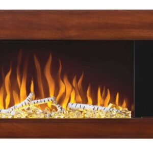 Stock Image - Napoleon - Stylus™ Steinfeld Electric Fireplace Napoleon Hearth Electric Wall Mount Fireplace - Builders Materials