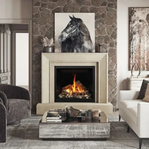 Stock Image - Dracme - Stone Mantel - Picture Frame  - Builders Materials