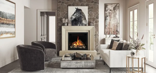 Stock Image - Dracme - Stone Mantel - Picture Frame  - Builders Materials