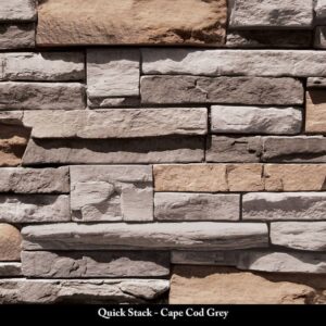 Stock Image - Coronado Stone - Stone - Quick Stack Cape Cod Grey  - Builders Materials