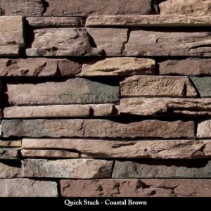 Stock Image - Coronado Stone - Stone - Quick Stack Coastal Brown  - Builders Materials