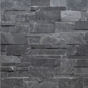 Stock Image - MSI - Stone - XL RockMount Stacked Stone Panels Premium Black  - Builders Materials