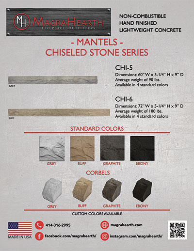 MagraHearth Mantels – Chiseled Stone Series Brochure