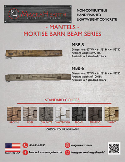 MagraHearth Mantels – Mortise Barn Beam Series Brochure