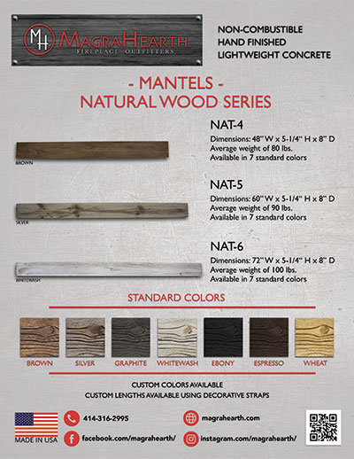 MagraHearth Mantels – Natural Wood Series Brochure