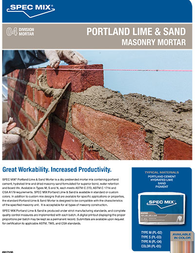 SPEC MIX Portland Lime and Sand